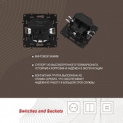 Розетка с заземлением и со шторкой и 2хUSB, без рамки Arte Milano am-217 217.47-1.white цвет Белый-3