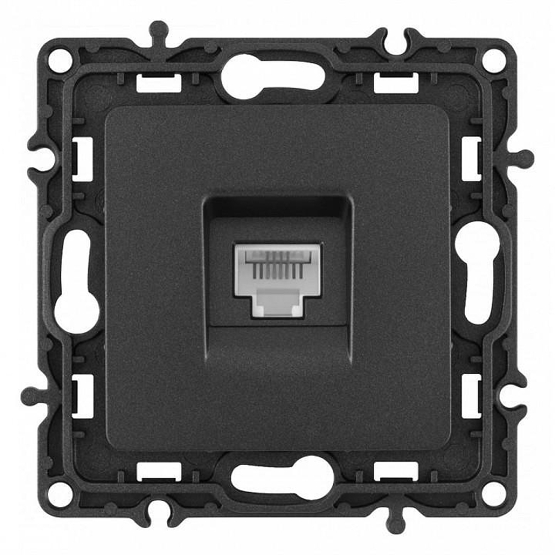 Розетка телефонная RJ-11 без рамки Arte Milano am-217 217.51-1.black 