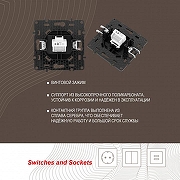 Розетка телефонная RJ-11 без рамки Arte Milano am-217 217.51-1.black цвет Черный-2