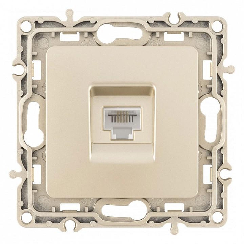 Розетка телефонная RJ-11 без рамки Arte Milano am-217 217.51-1.shampan 