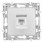 Розетка телефонная RJ-11 без рамки Arte Milano am-217 217.51-1.silver цвет Серебро