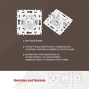 Розетка телефонная RJ-11 без рамки Arte Milano am-217 217.51-1.white цвет Белый-2