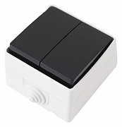 Выключатель двухклавишный Arte Milano 309 309.30-2.grey цвет Серый