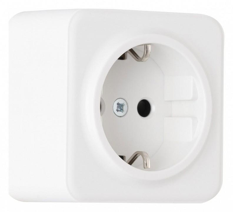 Розетка с заземлением и со шторкой Arte Milano am-310 310.40-1.white 