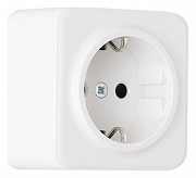 Розетка с заземлением и со шторкой Arte Milano am-310 310.40-1.white цвет Белый