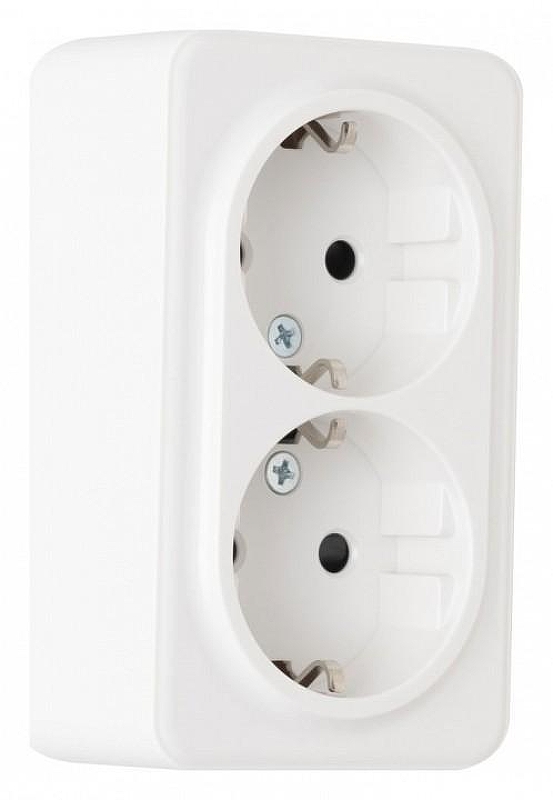 Розетка двойная с заземлением Arte Milano am-310 310.40-2.white 