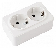 Розетка двойная с заземлением Arte Milano am-310 310.40-2.white цвет Белый-1