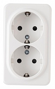 Розетка двойная с заземлением Arte Milano am-310 310.40-2.white цвет Белый-2