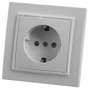 Розетка с заземлением и со шторками Stekker Эрна 39050 цвет Белый