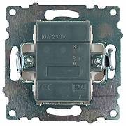 Выключатель одноклавишный с подсветкой без рамки Stekker Катрин 39299 цвет Белый-1