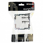 Выключатель одноклавишный проходной без рамки Stekker Катрин 39572 -1