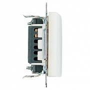 Выключатель одноклавишный проходной без рамки Stekker Катрин 39572 -4