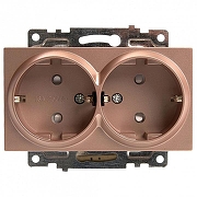 Розетка с заземлением и со шторками, без рамки Stekker Катрин 39598 цвет Бежевый