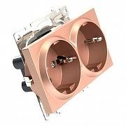 Розетка с заземлением и со шторками, без рамки Stekker Катрин 39598 цвет Бежевый-4