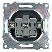 Розетка без заземления, без рамки Stekker Катрин 39609 цвет Черный-2