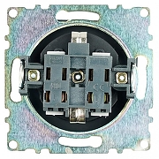 Розетка без заземления и со шторками, без рамки Stekker Катрин 39610 цвет Черный-2