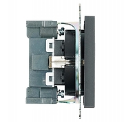 Розетка без заземления и со шторками, без рамки Stekker Катрин 39610 цвет Черный-3