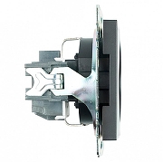 Розетка без заземления и со шторками, без рамки Stekker Катрин 39610 цвет Черный-4