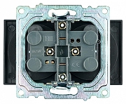 Розетка без заземления и со шторками, без рамки Stekker Катрин 39611 цвет Черный-3