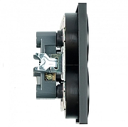 Розетка без заземления и со шторками, без рамки Stekker Катрин 39611 цвет Черный-4