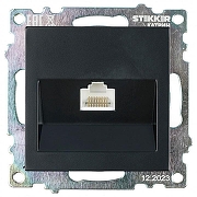 Розетка Ethernet RJ-45 без рамки Stekker Катрин 39613 цвет Черный