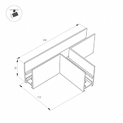 Соединитель T-образный для треков накладных Arlight MAG-ORIENT 36807 цвет арматуры Черный-1
