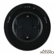 Розетка с заземлением на треке Arte Milano Am-track-sockets 380011TS/ES Black цвет Черный-2