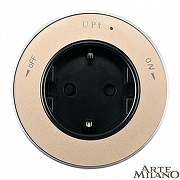 Розетка с заземлением на треке Arte Milano Am-track-sockets 380011TS/ES Gold цвет Золото-2