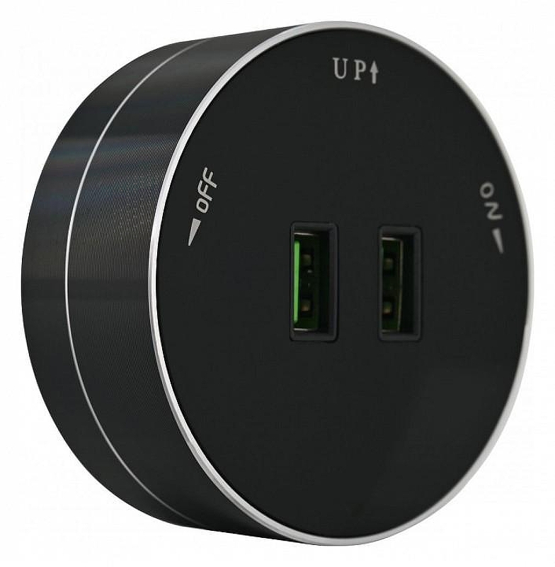 Розетка 2xUSB на треке Arte Milano Am-track-sockets 380011TS/USBx2 Black 