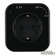 Розетка с заземлением на треке Arte Milano Am-track-sockets 380022TS/ES Black цвет Черный-2