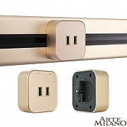 Розетка 2xUSB на треке Arte Milano Am-track-sockets 380022TS/USBx2 Gold цвет Золото-5