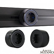 Розетка с заземлением на треке Arte Milano Am-track-sockets 380066TS LED/ES Black цвет Черный-5