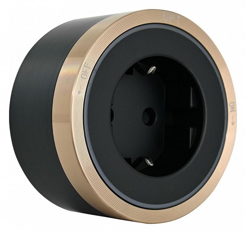 Розетка с заземлением на треке Arte Milano Am-track-sockets 380066TS LED/ES Gold 