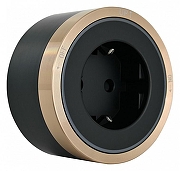 Розетка с заземлением на треке Arte Milano Am-track-sockets 380066TS LED/ES Gold цвет Золото