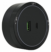 Розетка USB и type C на треке Arte Milano Am-track-sockets 380066TS LED/USB-Type-C Black цвет Черный