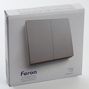 Выключатель беспроводной двухклавишный Feron Tm 82 41720 цвет Серебро-3
