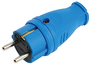 Вилка прямая с заземлением Stekker Одри 39161 цвет Синий
