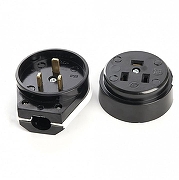 Розетка силовая для электроплиты с вилкой Stekker PPG32-51-20 39017 цвет Черный