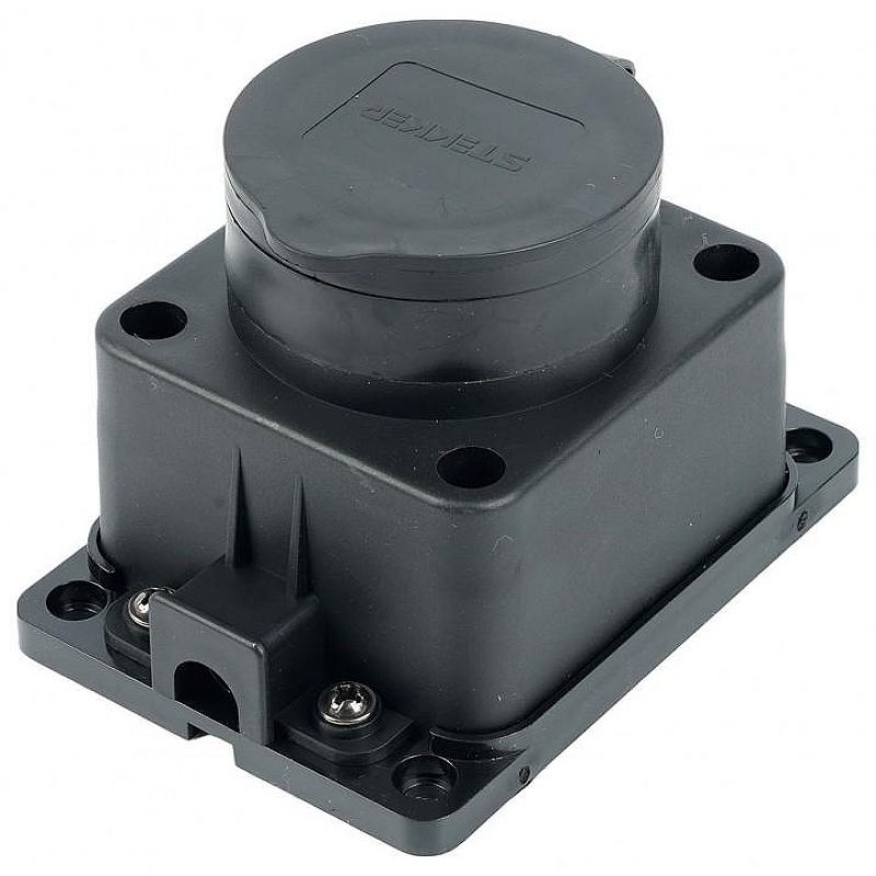 Розетка с заземлением с крышкой Stekker Одри 39018 