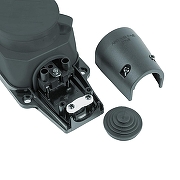 Розетка четверная с заземлением с крышкой Stekker Одри 39019 цвет Черный-7