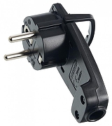 Вилка угловая с заземлением Stekker PPG16-45-202 39040 цвет Черный