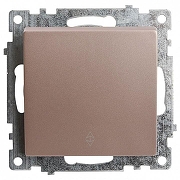 Выключатель проходной одноклавишный без рамки Stekker Катрин 39590 цвет Бежевый