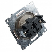 Розетка с заземлением и со шторками, без рамки Stekker Катрин 39596 цвет Бежевый-4