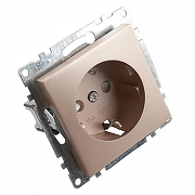 Розетка с заземлением и со шторками, без рамки Stekker Катрин 39596 цвет Бежевый-5
