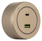 Розетка USB и type C на треке Arte Milano Am-track-sockets-39 399731TS/USB-Type-C Gold цвет Золото