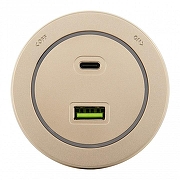 Розетка USB и type C на треке Arte Milano Am-track-sockets-39 399731TS/USB-Type-C Gold цвет Золото-4
