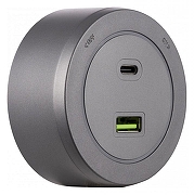 Розетка USB и type C на треке Arte Milano Am-track-sockets-39 399731TS/USB-Type-C Grey цвет Серый