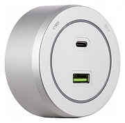 Розетка USB и type C на треке Arte Milano Am-track-sockets-39 399731TS/USB-Type-C Silver цвет Серебро