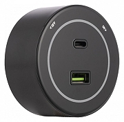 Розетка USB и type C на треке Arte Milano Am-track-sockets-39 399732TS/USB-Type-C Black цвет Черный