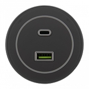 Розетка USB и type C на треке Arte Milano Am-track-sockets-39 399732TS/USB-Type-C Silver цвет Серебро-2